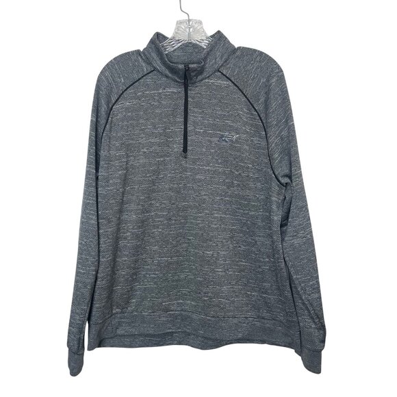Greg Norman Quarter-Zip Pullover Mens Large Gray Fleece Lined Golf - Picture 1 of 9
